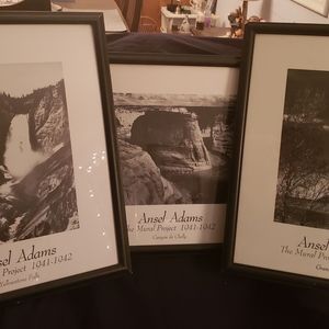Ansel Adams black and white trio